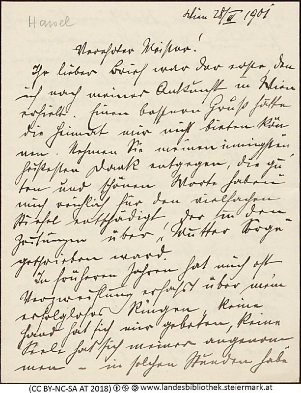 Bucheinband von 'Briefe an Peter Rosegger, Band PR_ - B304.2-B12'