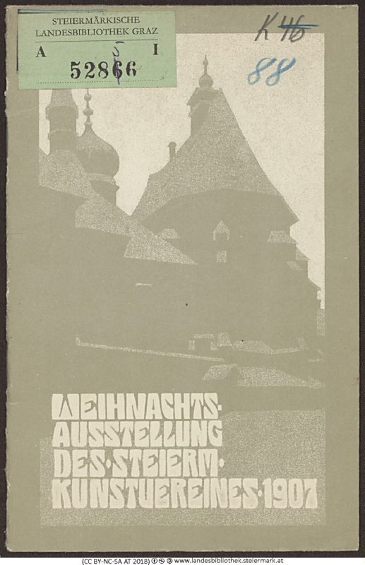 Bucheinband von 'Weihnachtsausstellung des steiermärkischen Kunstvereines 1907'