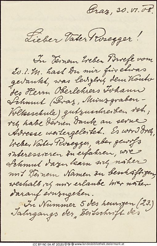 Bucheinband von 'Briefe an Peter Rosegger, Band PR_ - B1021.2-B12'