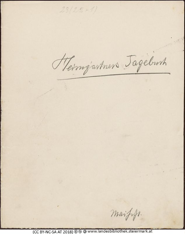 Bucheinband von 'Heimgärtners Tagebuch - unsortiert, Band PR_ - A31'